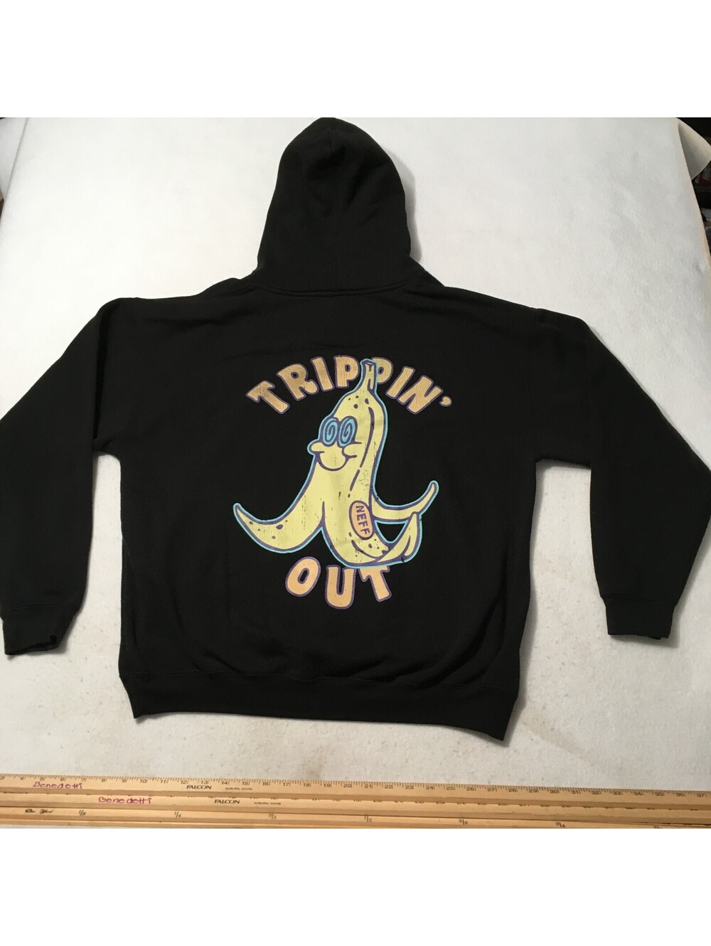 NEFF TRIPPIN OUT SWEATSHIRT HOODIE Double Sided Mens Sz XXL 2XL